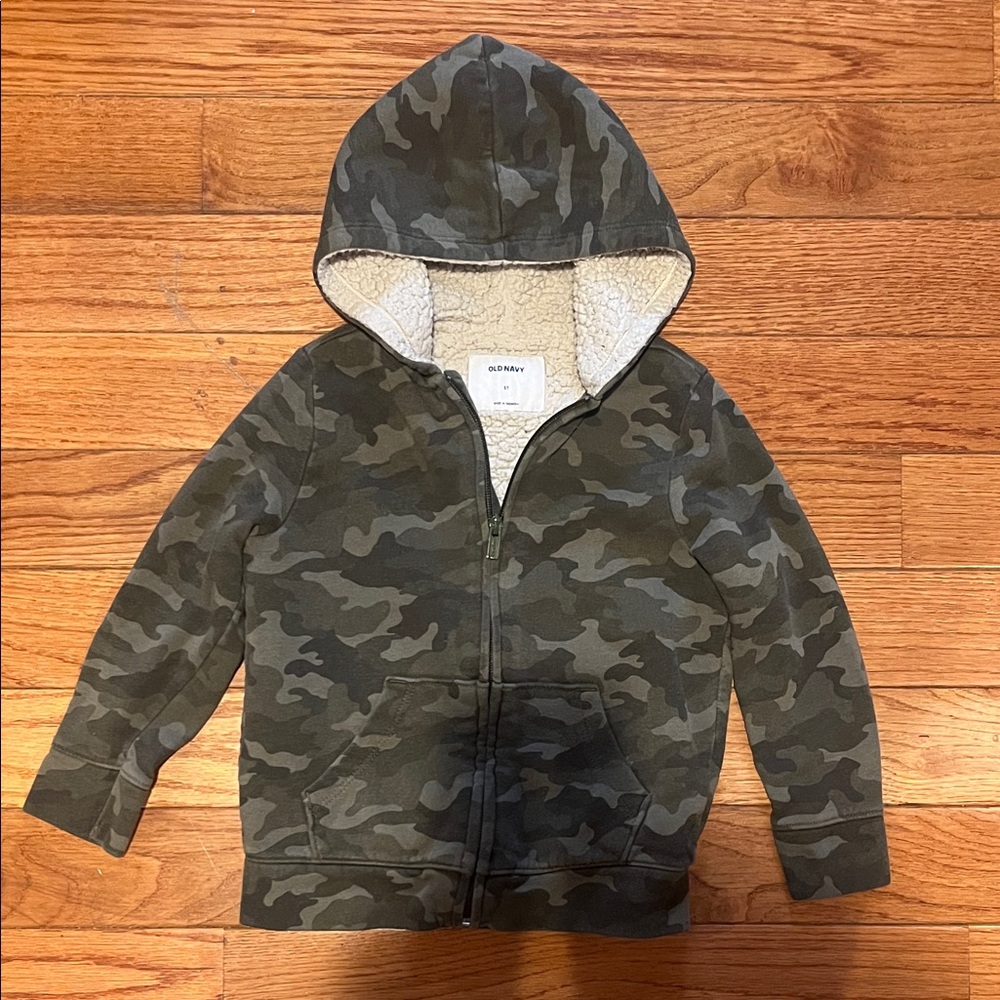 Old Navy Green Camo Kids Hoodie